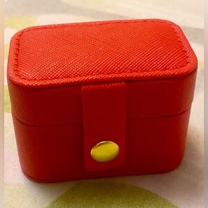 Red Jewelry Box with Gold Button 🌸💎❤️